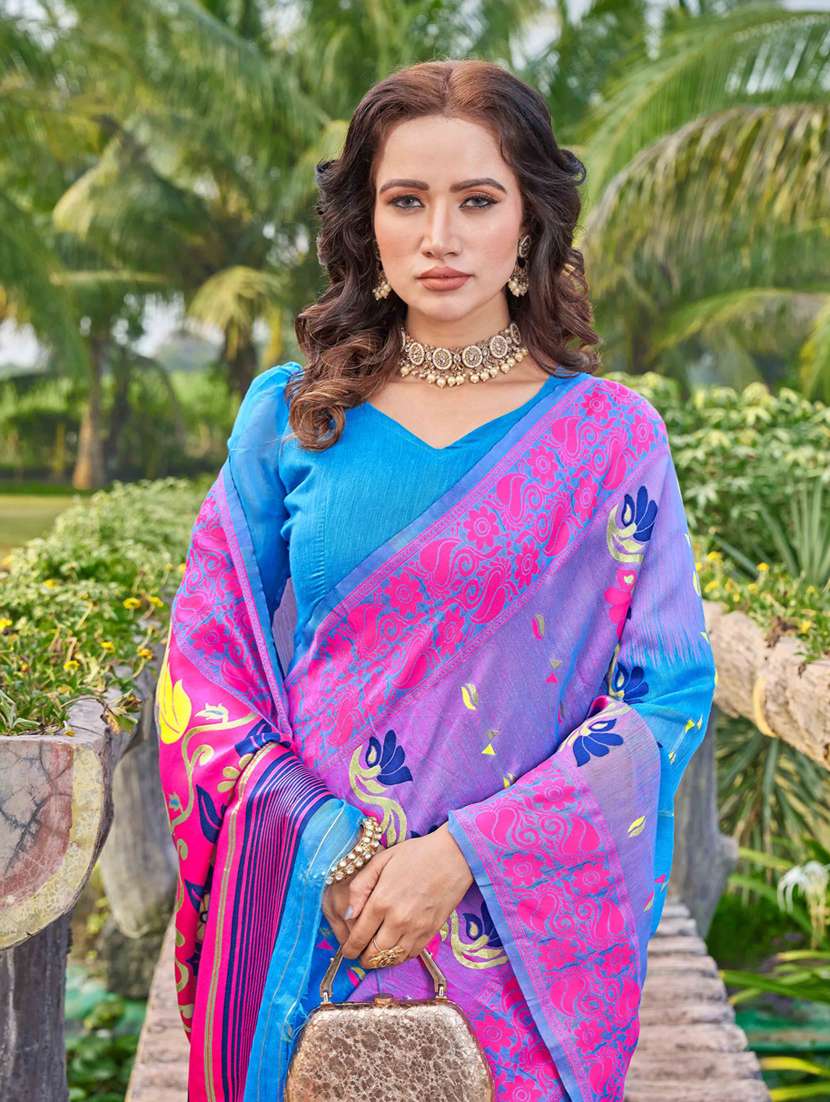 self design jamdani saree - 20973695 -  Standard Image - 1