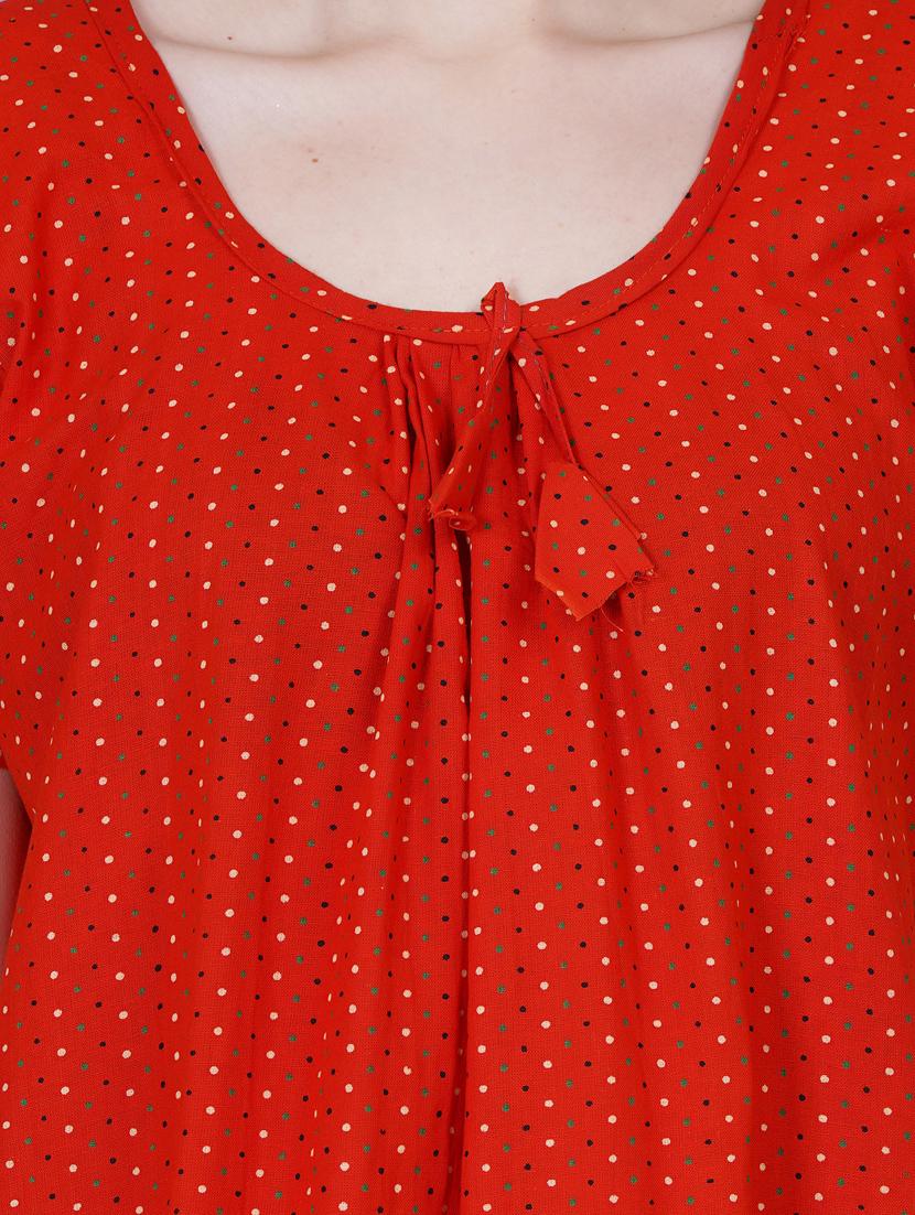 rust printed detailed maxi nightdress - 20973833 - Standard Image - 6