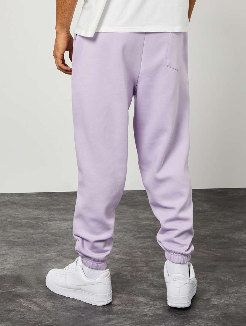 men lavender typographic printed jogger - 20973985 -  Standard Image - 1