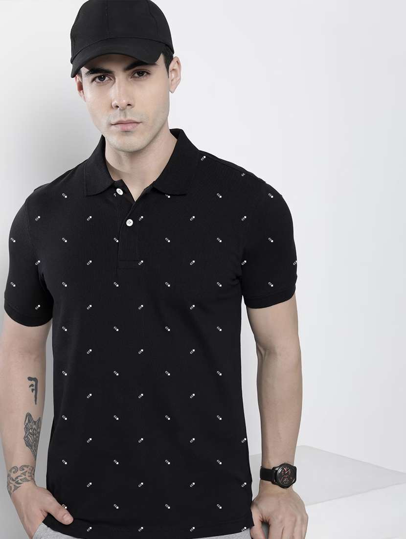 men polo neck printed t-shirt