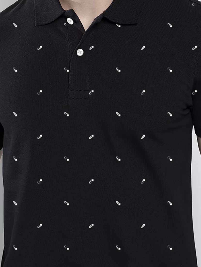 men polo neck printed t-shirt - 20977328 -  Standard Image - 4