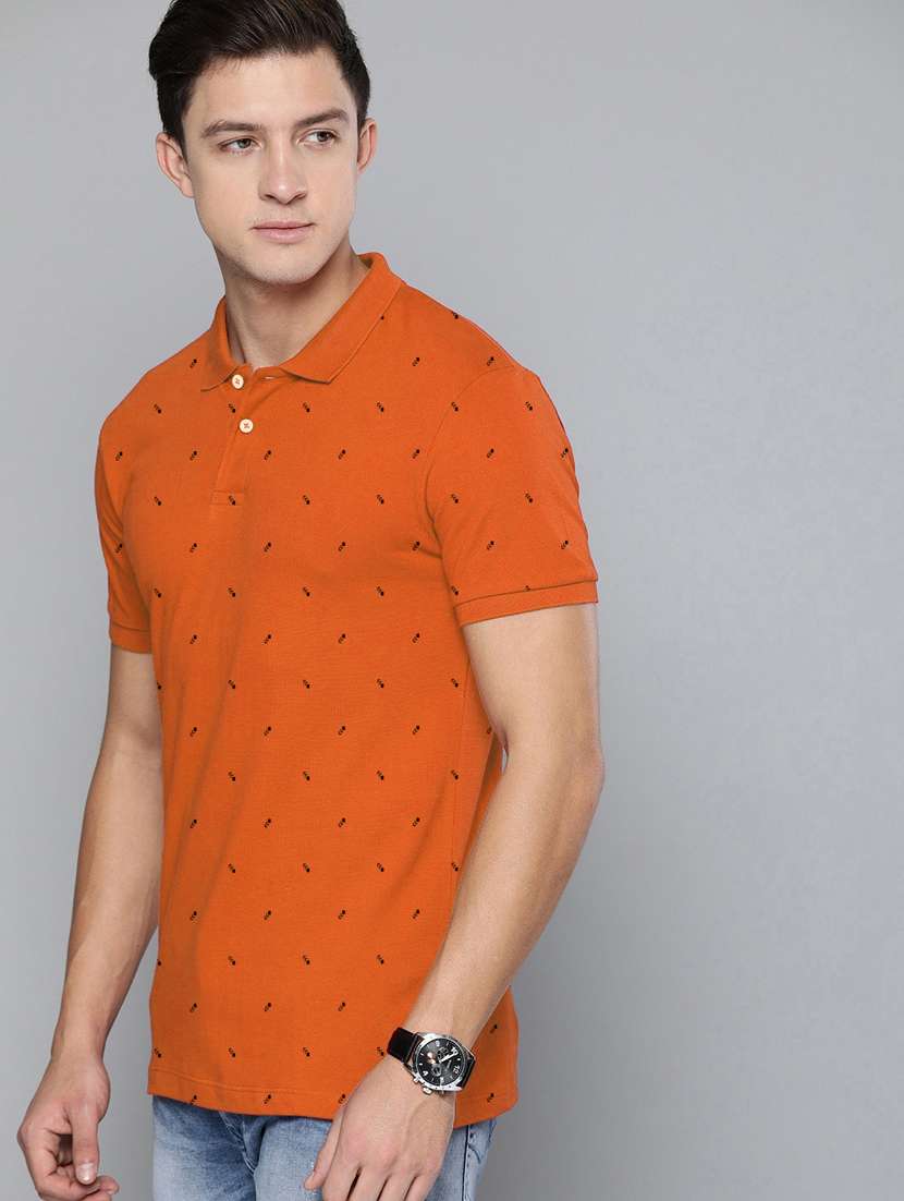 men polo neck printed t-shirt - 20977334 -  Standard Image - 1