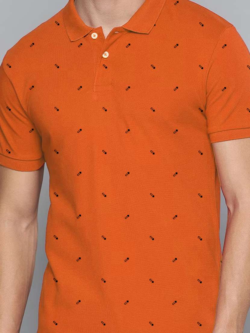 men polo neck printed t-shirt - 20977334 -  Standard Image - 4