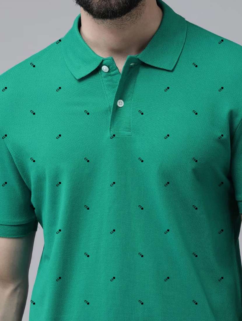 men polo neck printed t-shirt - 20977335 -  Standard Image - 4
