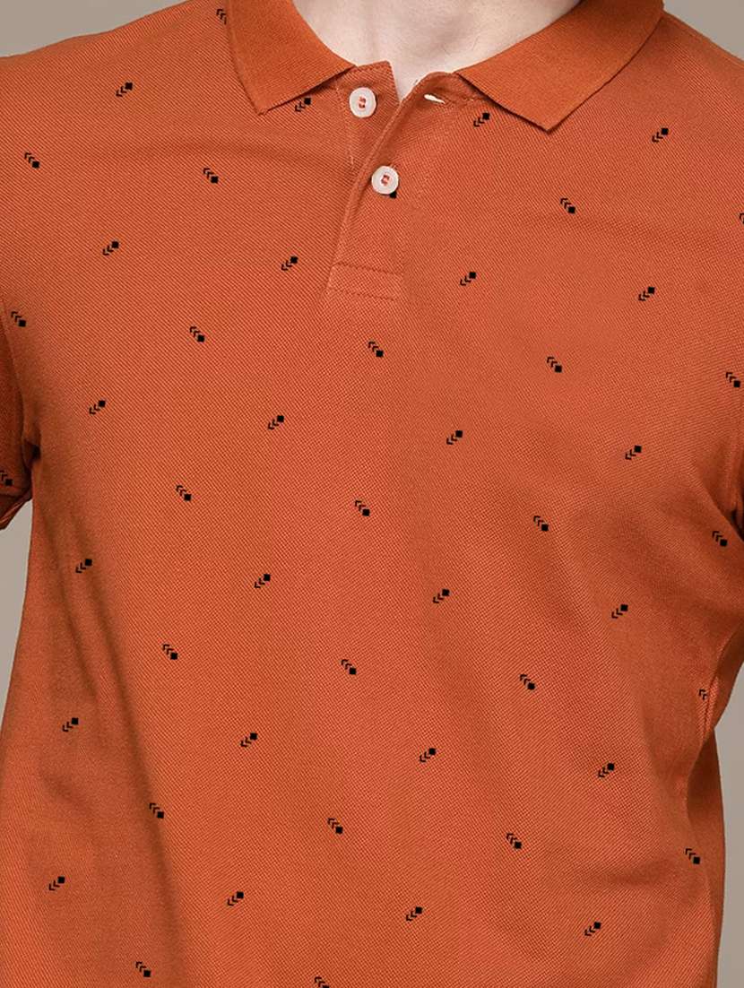 men polo neck printed t-shirt - 20977338 -  Standard Image - 4