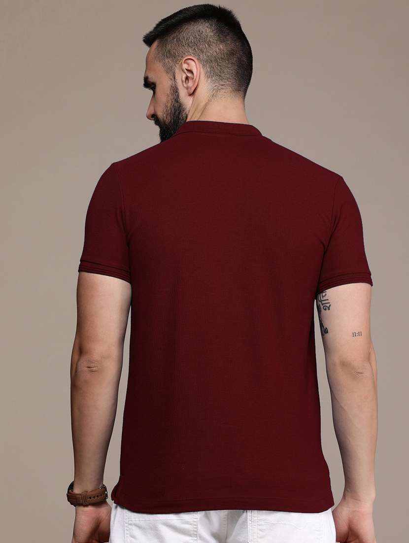 men polo neck logo print t-shirt - 20977345 -  Standard Image - 1