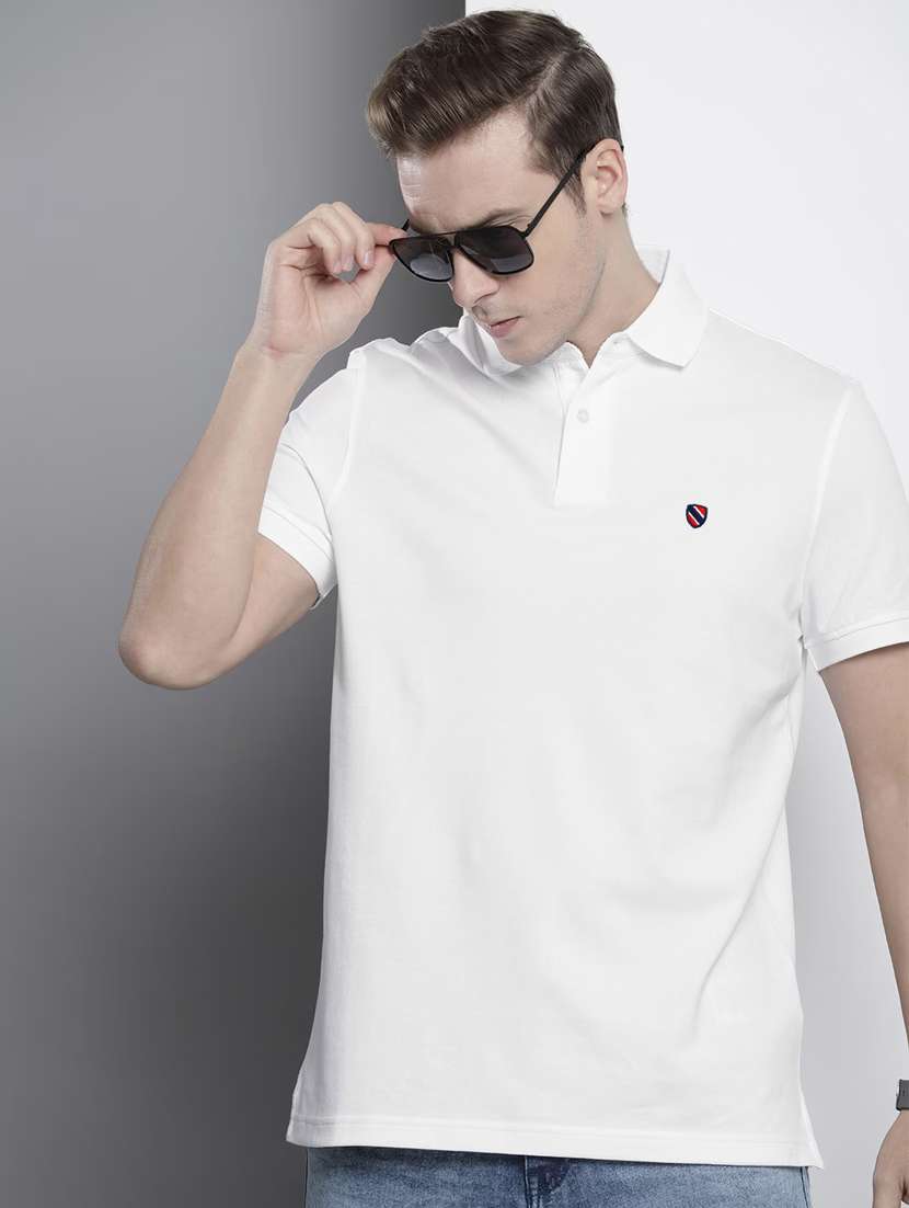 men polo neck logo print t-shirt - 20977354 -  Standard Image - 1