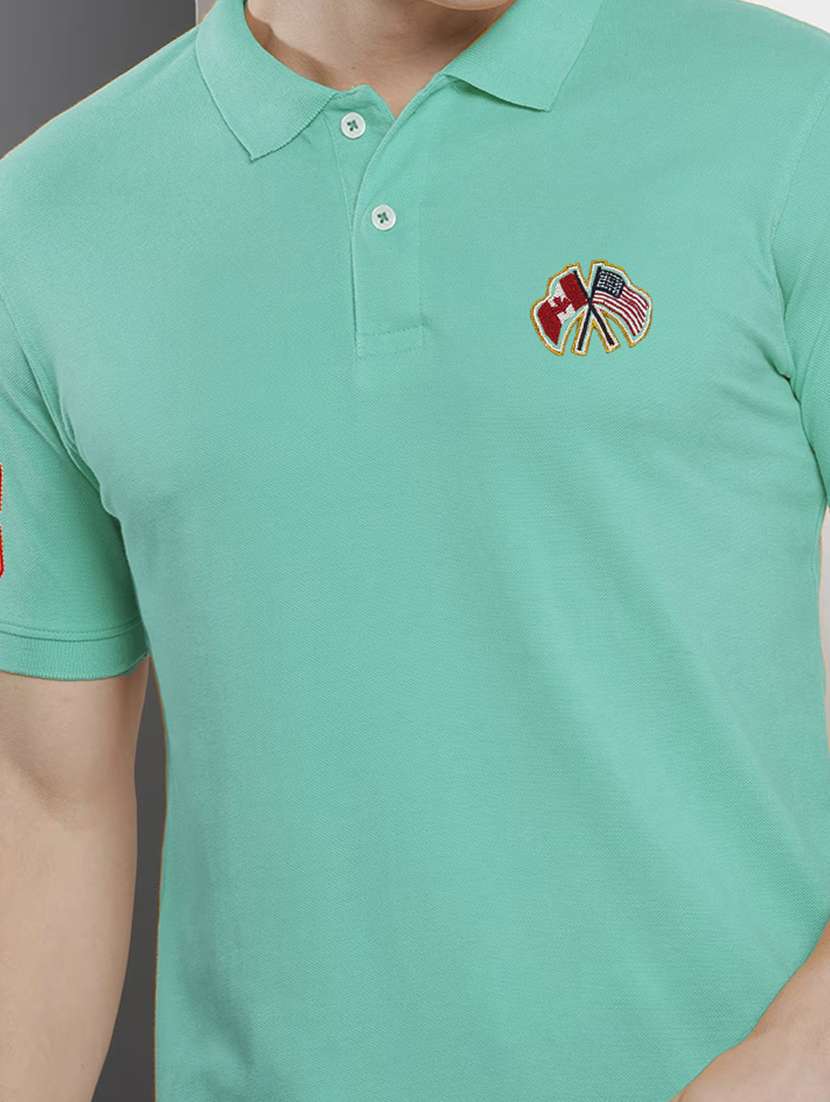 men solid short sleeve polo t-shirt - 20977369 -  Standard Image - 4