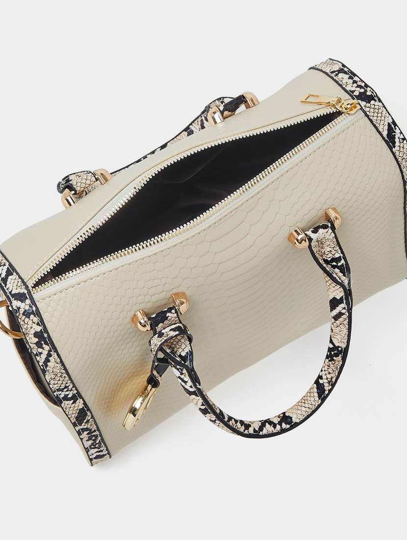 white textured handbag - 20977373 -  Standard Image - 1