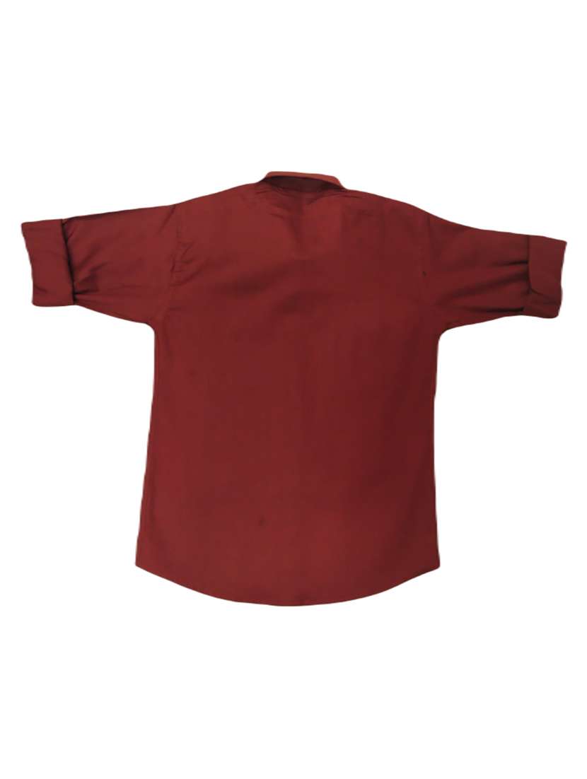 boys maroon cotton blend shirt - 20977412 -  Standard Image - 1