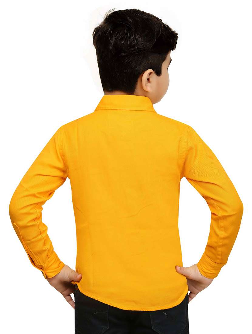 yellow solid shirt - 20977448 -  Standard Image - 1