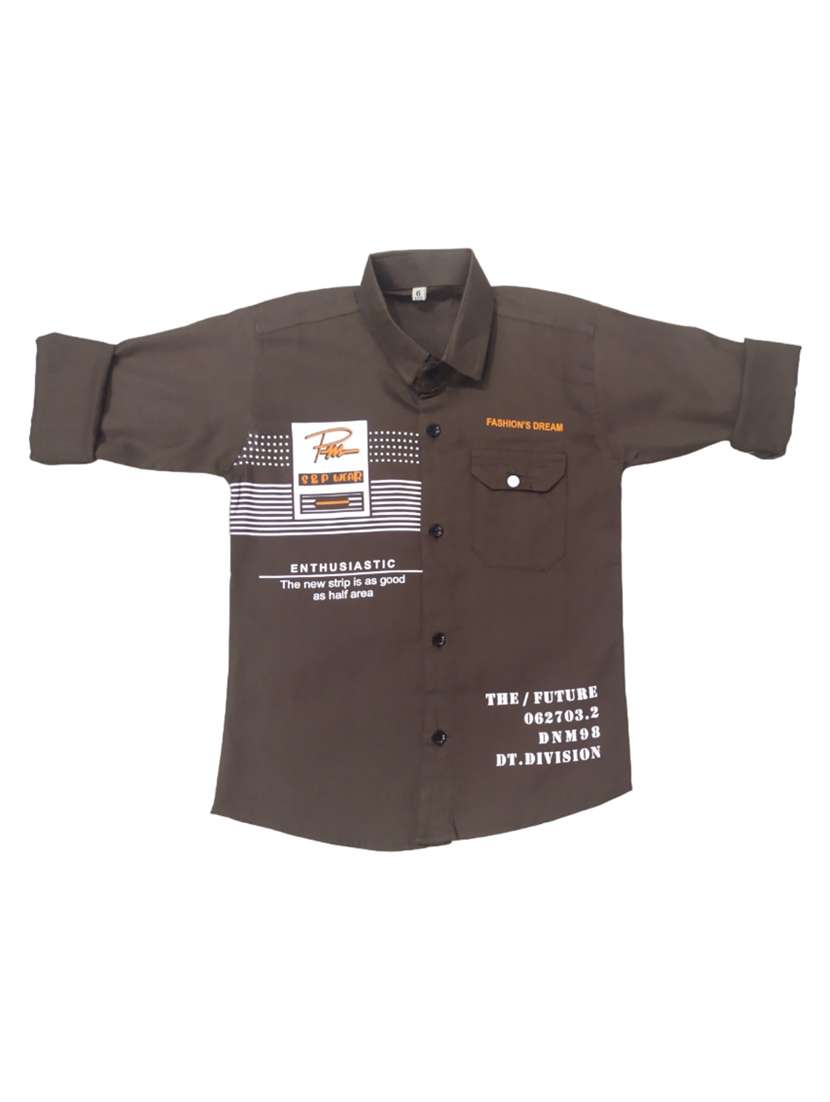 boys long sleeved typographic printed shirt