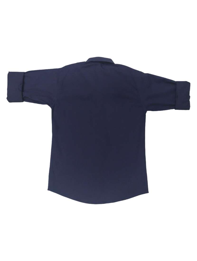 navy blue cotton blend shirt - 20977489 -  Standard Image - 1