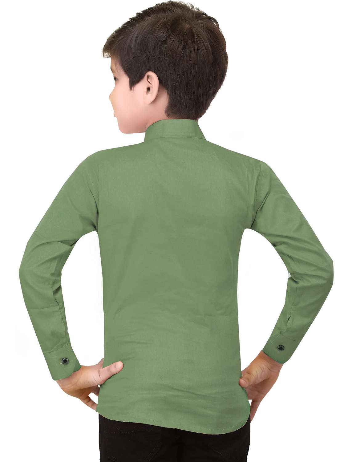 green cotton blend shirt - 20977594 -  Standard Image - 1