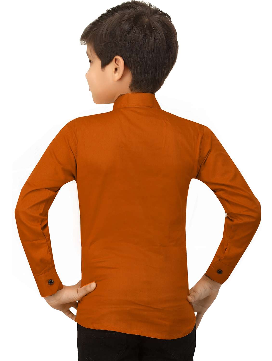 orange cotton blend shirt - 20977597 -  Standard Image - 1