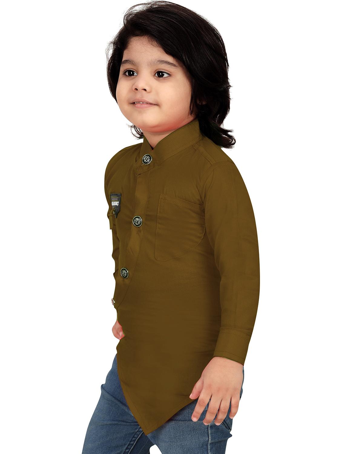 kids long sleeve casual kurta - 20977644 - Standard Image - 1
