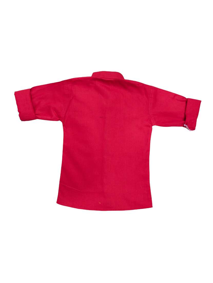 red cotton blend shirt - 20977685 -  Standard Image - 1