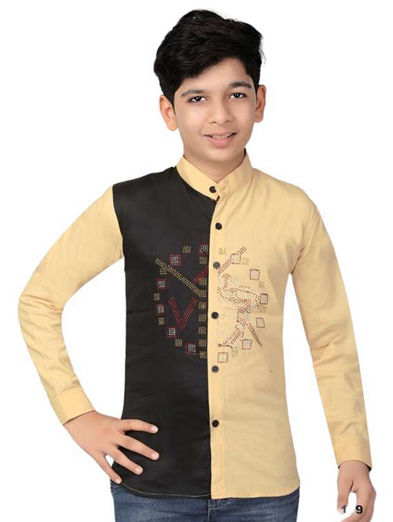 black cotton blend shirt