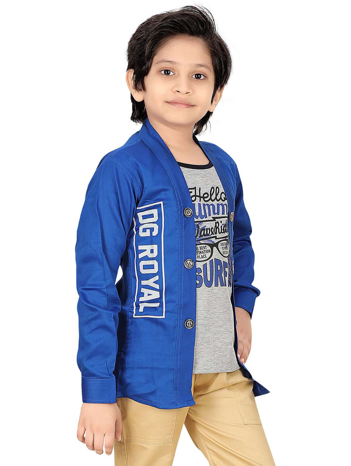 Boys Typographic Jacket With Attached T-shirt - 20977791 -  Standard Image - 1