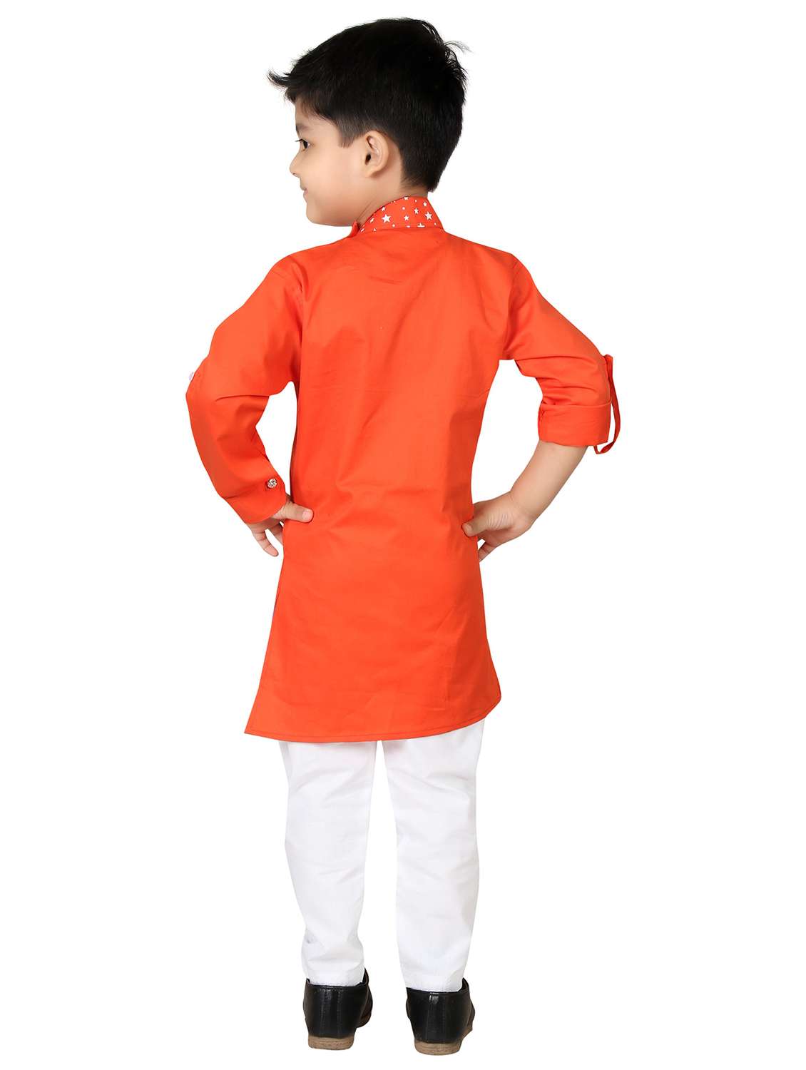 boys placement printed asymmetric kurta & pyjama set - 20977885 -  Standard Image - 1