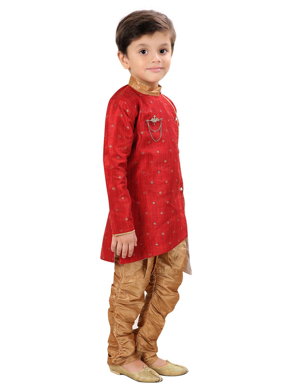 boys self design asymmetric kurta & pyjama set - 20977904 -  Standard Image - 1