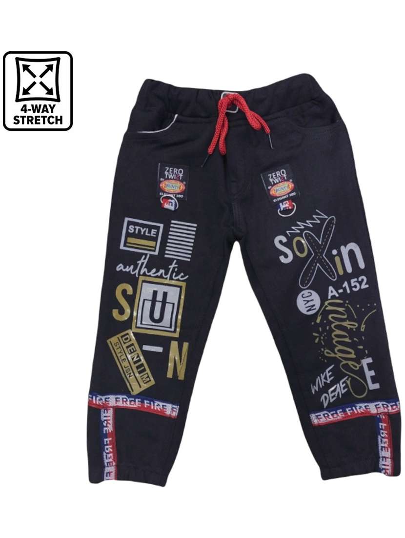 boys mid rise printed jogger jeans - 20978150 -  Standard Image - 1