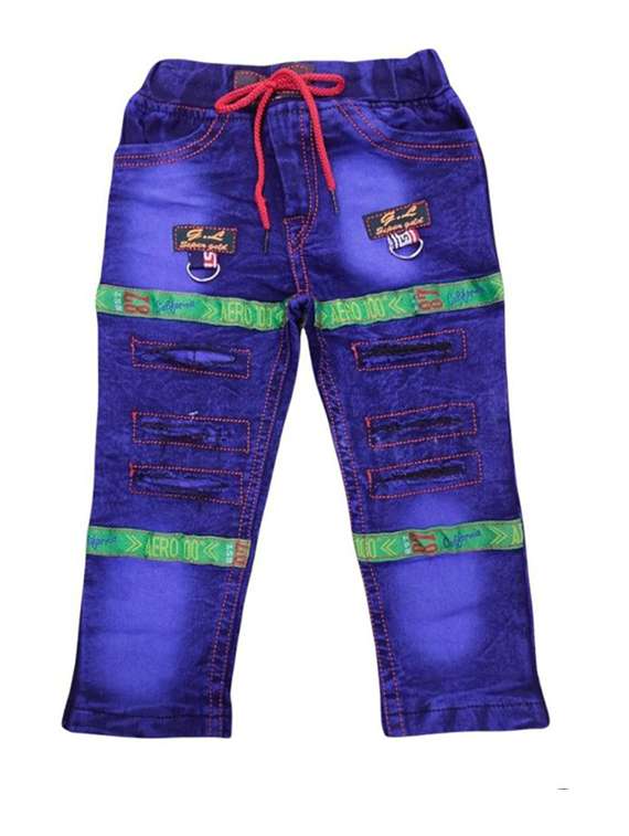 boys mid rise patch work jeans 
