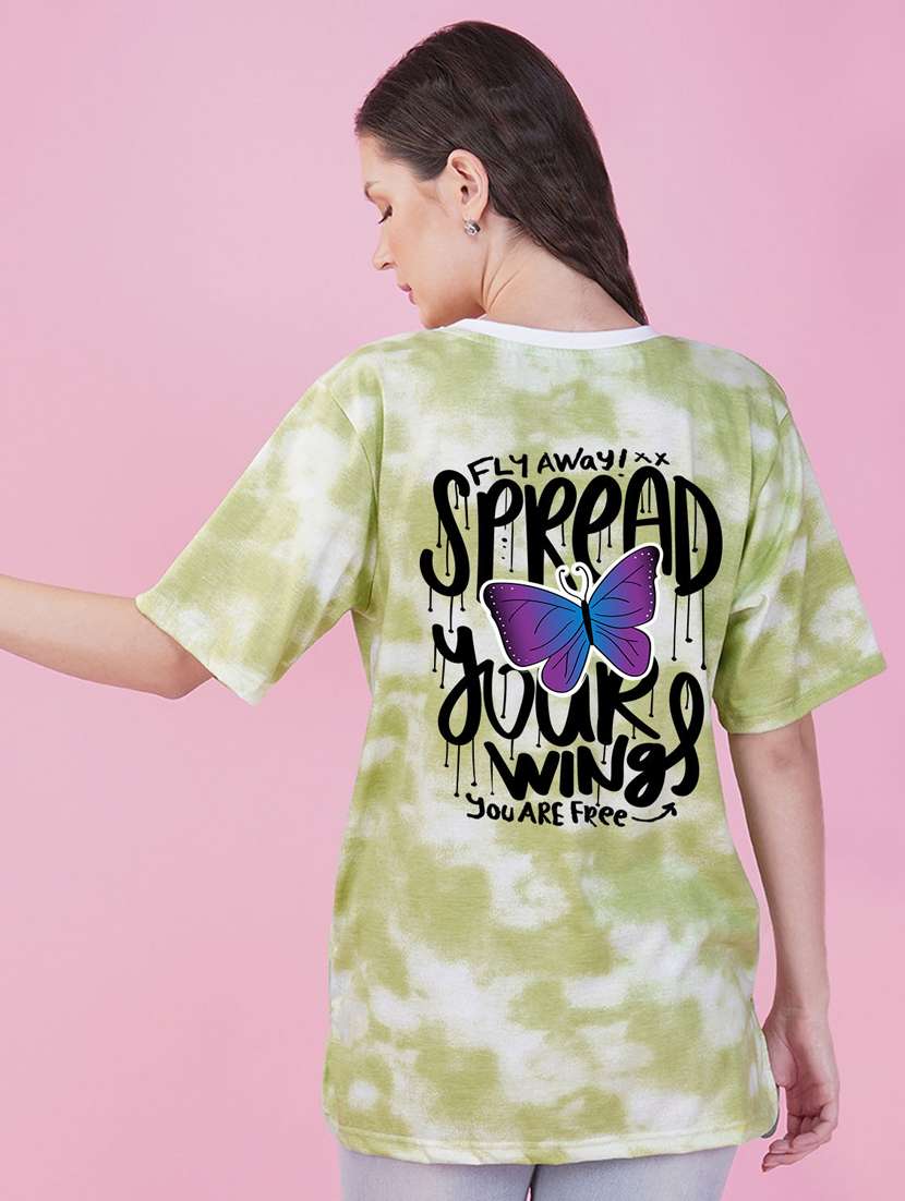 tie & dye round neck t-shirt - 20978376 - Standard Image - 1
