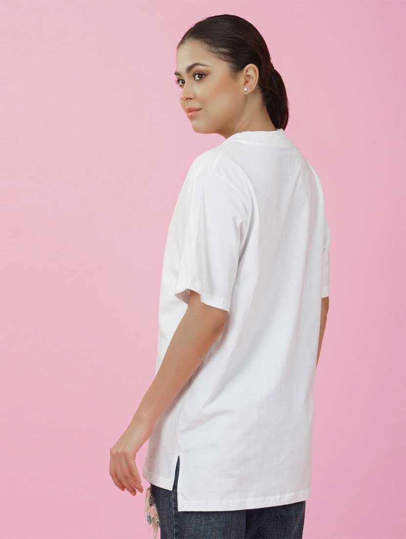round neck placement print t-shirt  - 20978439 -  Standard Image - 1