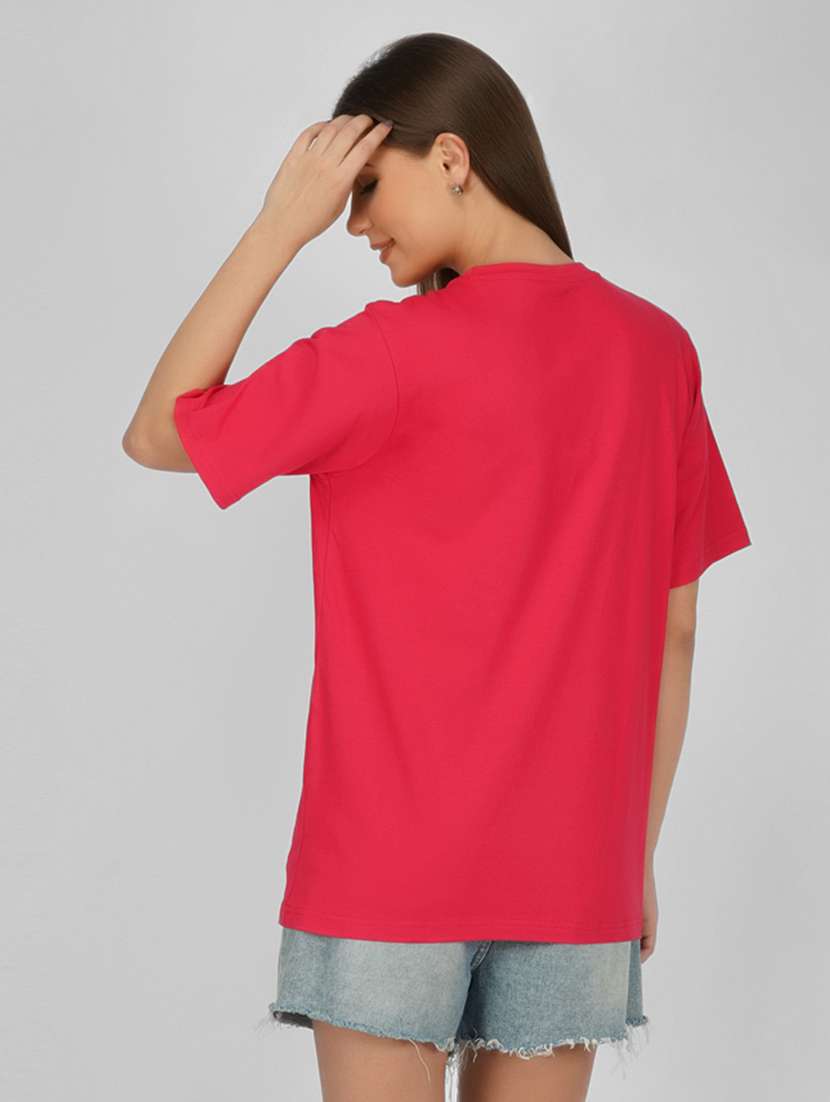 round neck front print t-shirt - 20978452 - Standard Image - 1