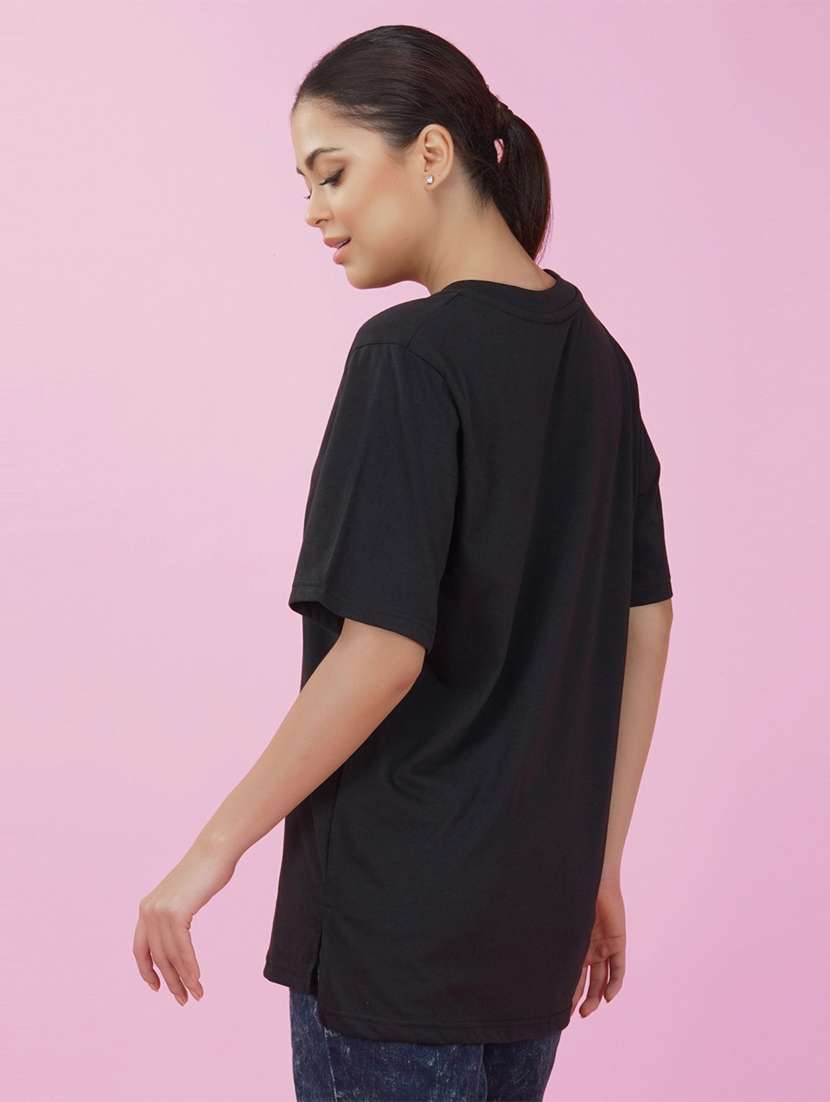 round neck front print t-shirt - 20978471 - Standard Image - 1