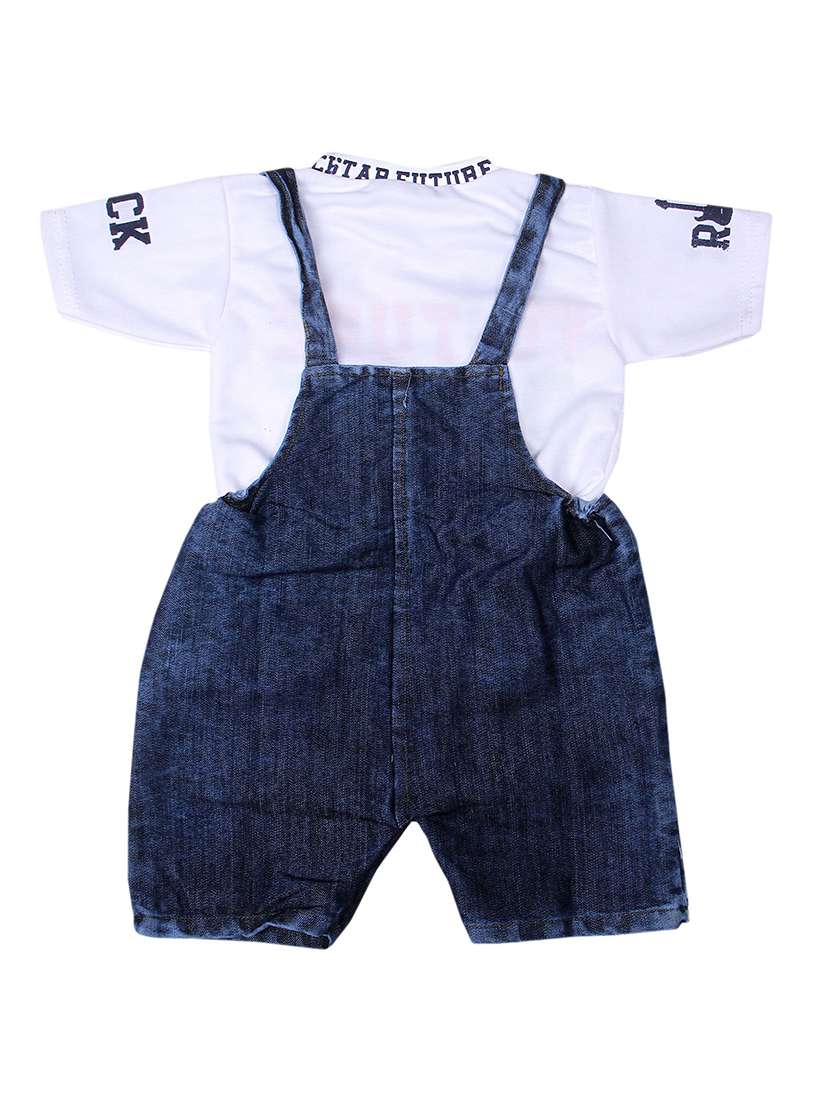 kids printed t-shirt & dungree set - 20979050 -  Standard Image - 1