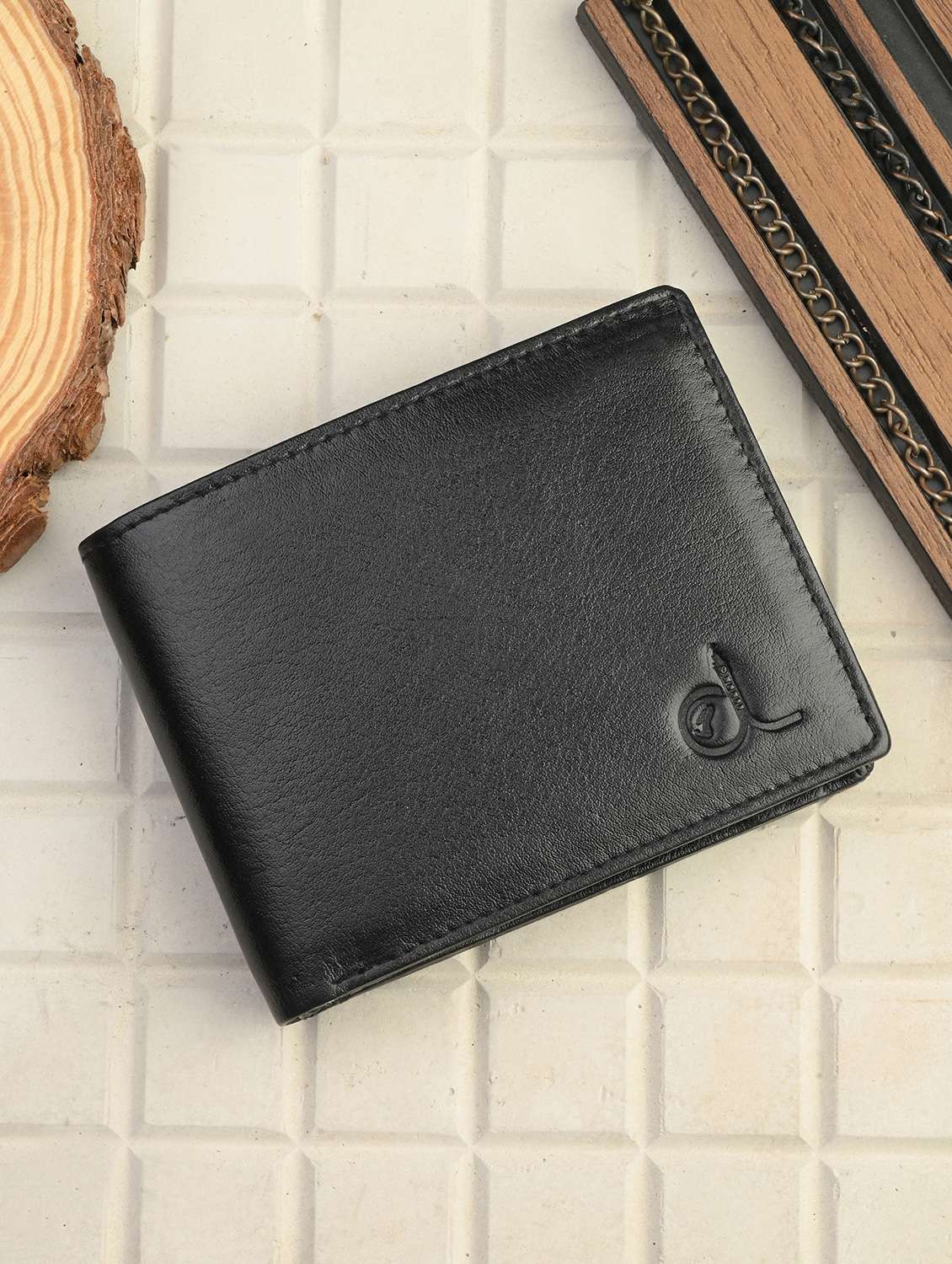black leather wallet