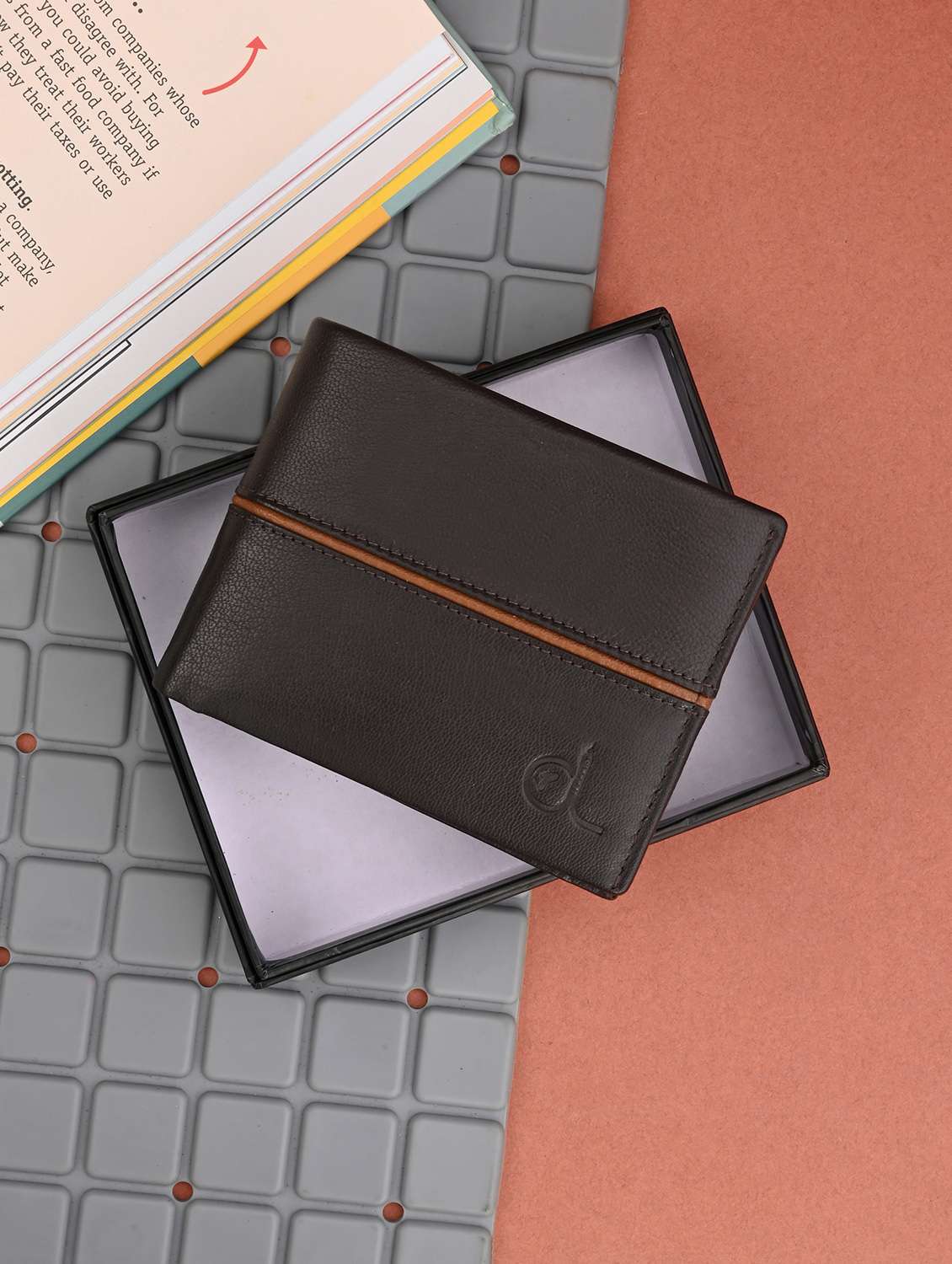 brown leather wallet