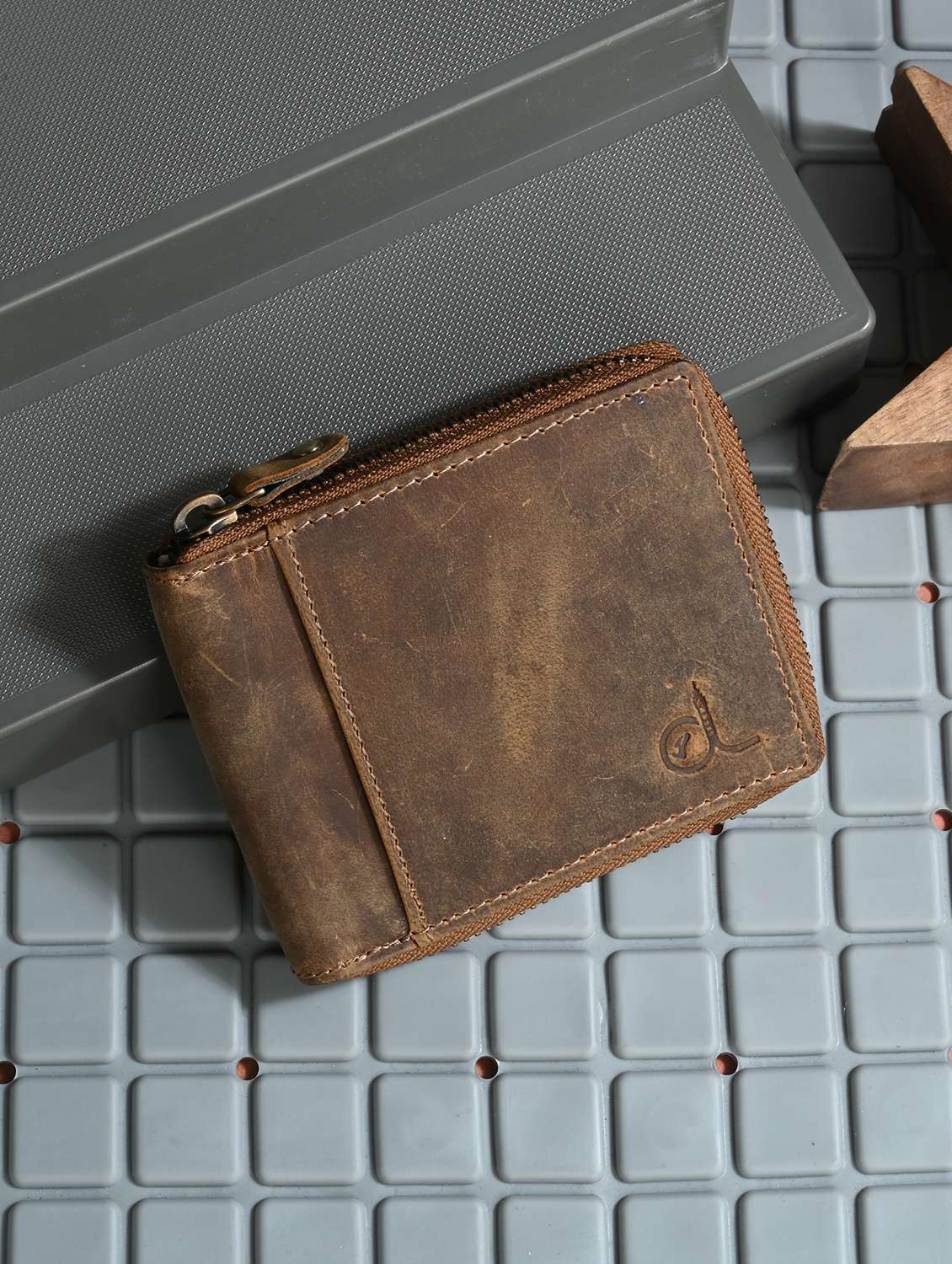 brown leather wallet