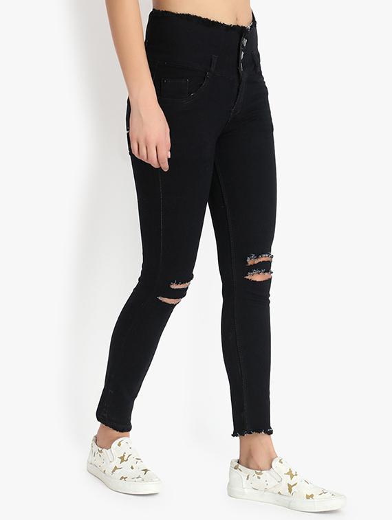 women high rise denim jeans - 20981387 - Standard Image - 1