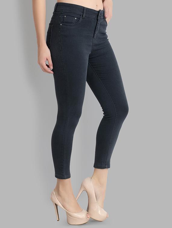 solid grey skinny fit jeans - 20981510 -  Standard Image - 1