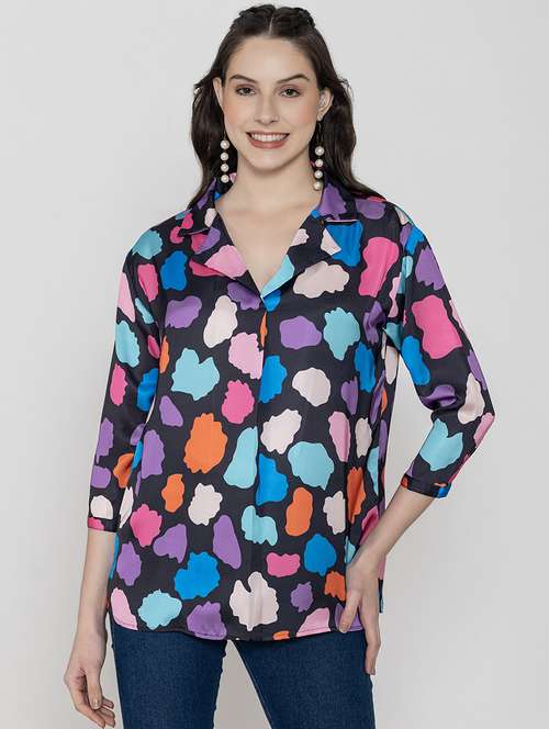 women collared printed regular top - 20982208 -  Standard Image - 0