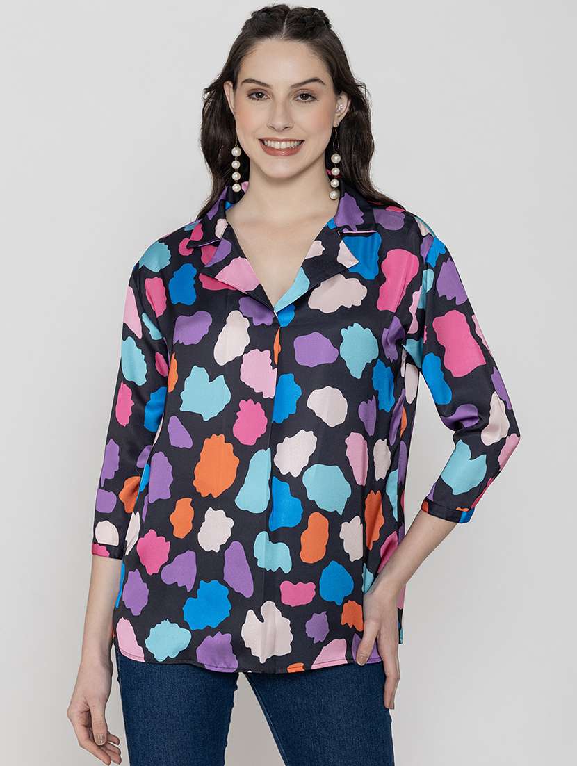women collared printed regular top - 20982208 -  Zoom Image - 0