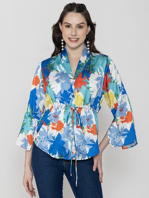 women collared printed regular top - 20982209 - Standard Image - 0