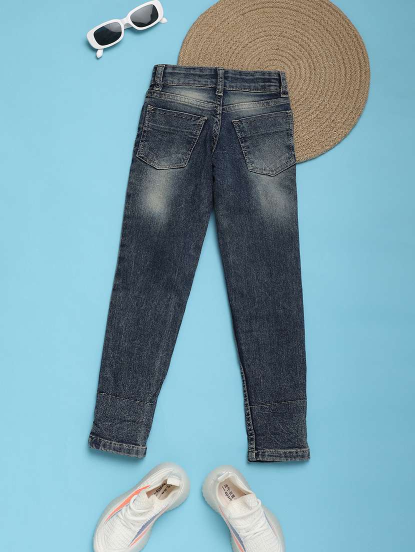 blue denim plain jeans - 20982295 -  Standard Image - 1
