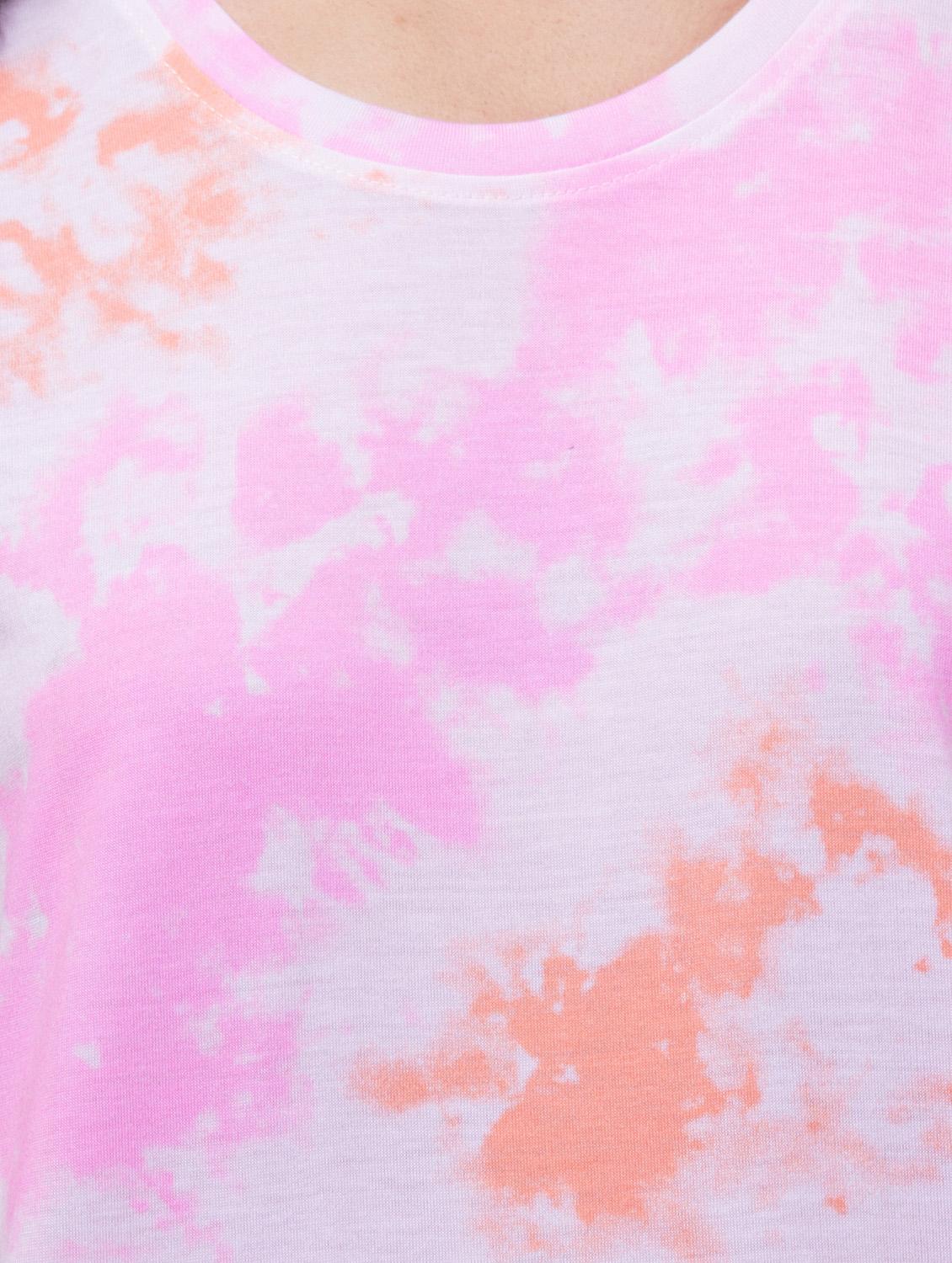 women tie & dye round neck t-shirt - 20982408 - Standard Image - 4