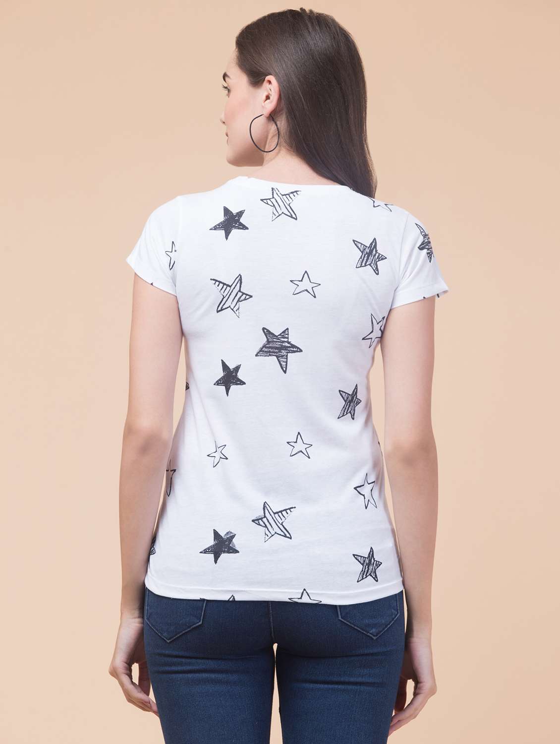 women printed round neck t-shirt - 20982411 - Standard Image - 1
