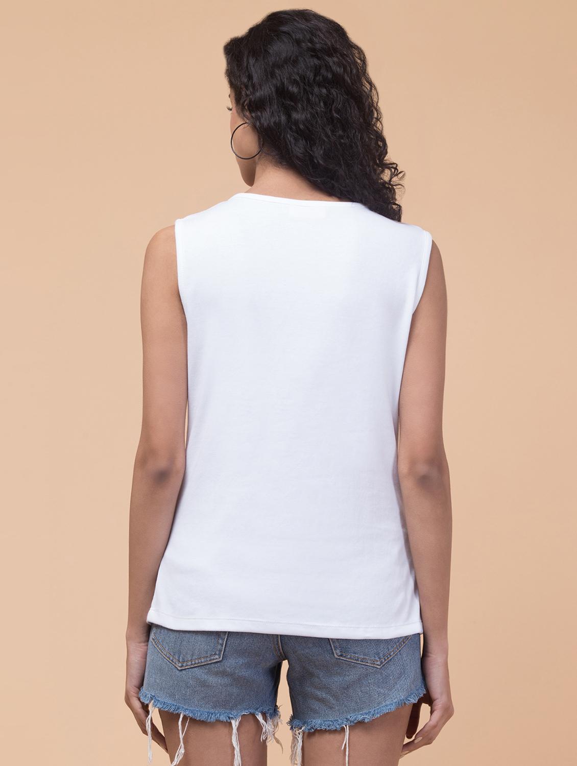 women white solid regular top - 20982415 -  Standard Image - 1