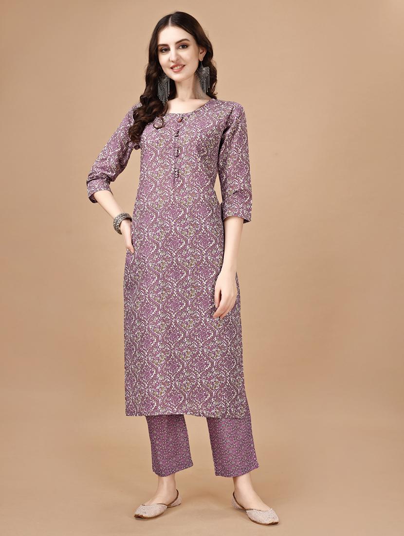 women printed kurta pant set - 20982522 -  Standard Image - 1