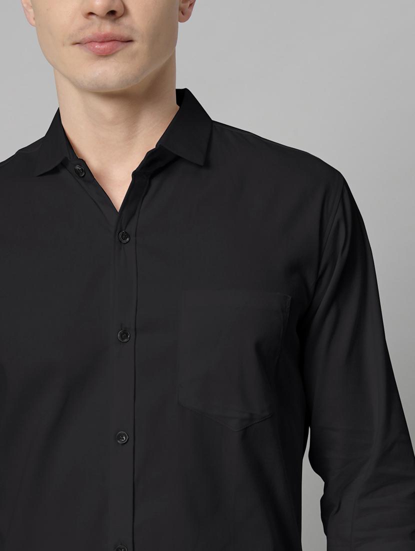 men long sleeved solid casual shirt - 20982687 - Standard Image - 4