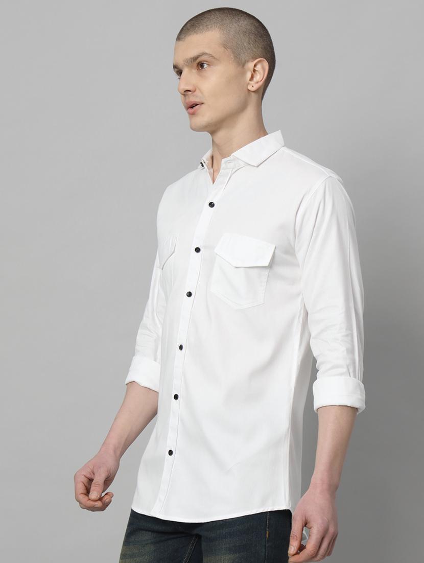 men long sleeved solid casual shirt - 20982694 - Standard Image - 1