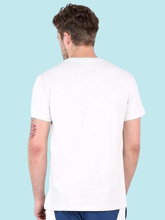 white polyester front print tshirt - 20982793 -  Standard Image - 1