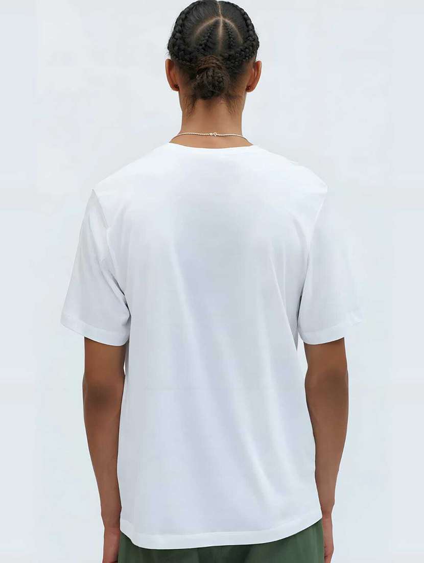 white cotton front print tshirt - 20982856 -  Standard Image - 1