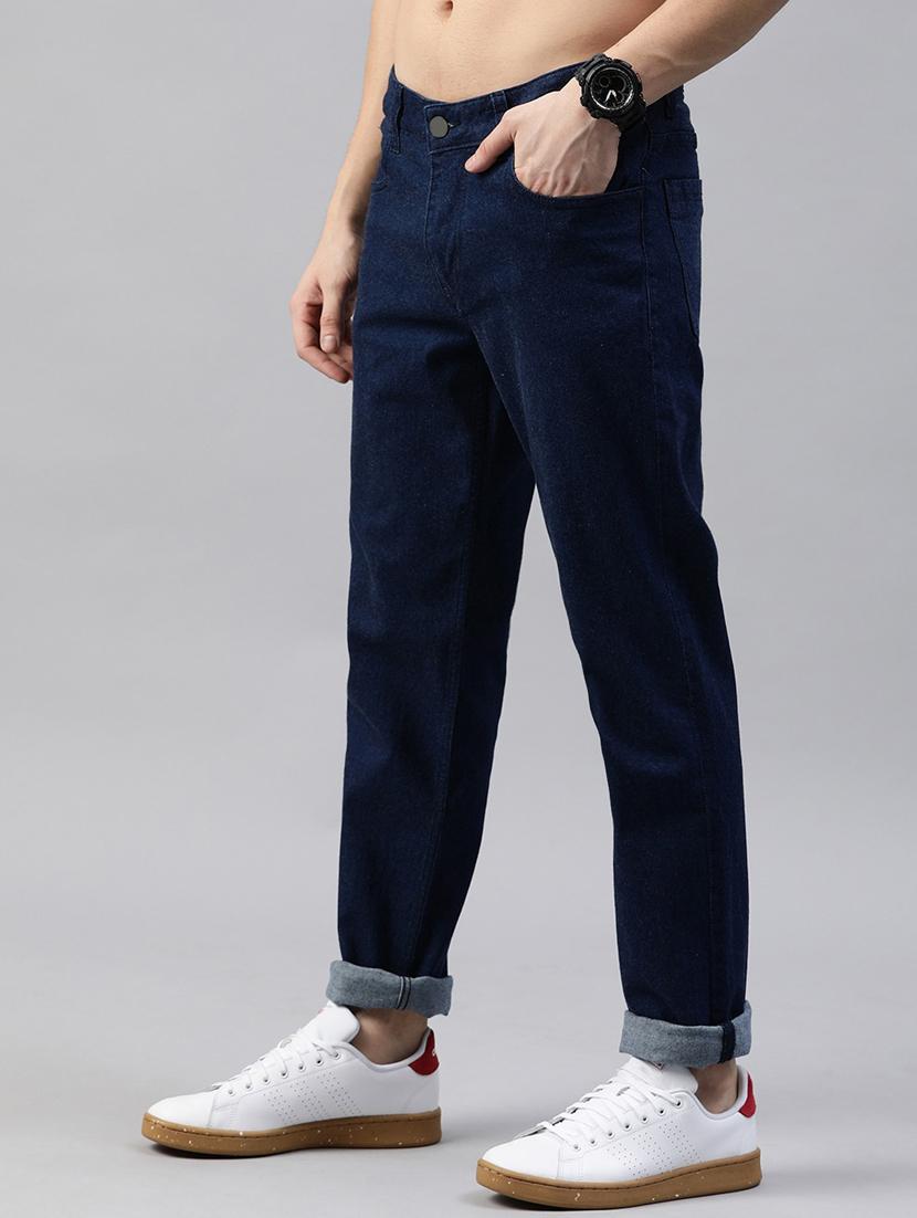 men solid mid rise cotton jeans - 20983216 - Standard Image - 1